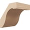 Ekena Millwork 5-inch W x 6-inch D x 6-inch H Del Monte Rough Cedar Woodgrain TimberThane Knee Brace, Primed BRCUR05X06X06DELRCPR - alternate 1